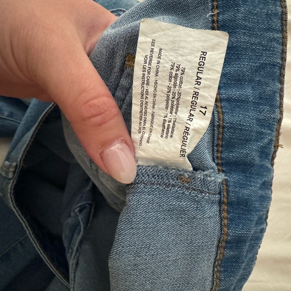 Wide leg Cropped High waisted Blue Jeans - Picture 7 of 7